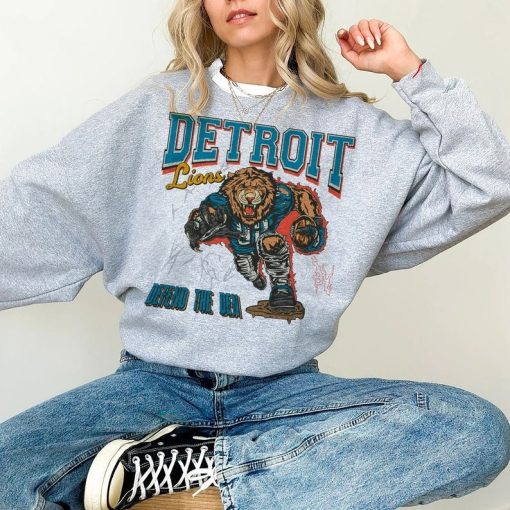 Detroit Football Sweatshirt/ Lions Football Crewneck/ Bootleg Detroit Football Shirt/ Detroit Sports Sweatshirt/ Detroit