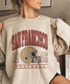 Vintage San Francisco Football Sweatshirt SF Football Crewneck Retro Niners Sweatshirt