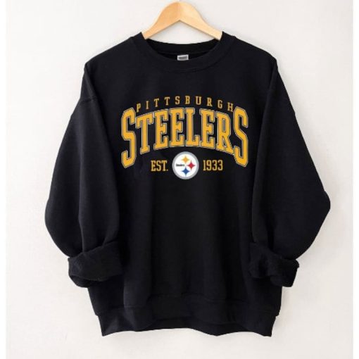 Vintage Pittsburgh Football Vintage Sweatshirt, Gift For Fan Pittsburgh Football, Steelers Crewneck Retro Shirt