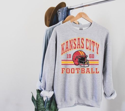 Retro Style Kansas City Football Sweatshirt, Vintage Style Kansas City Fan Gift