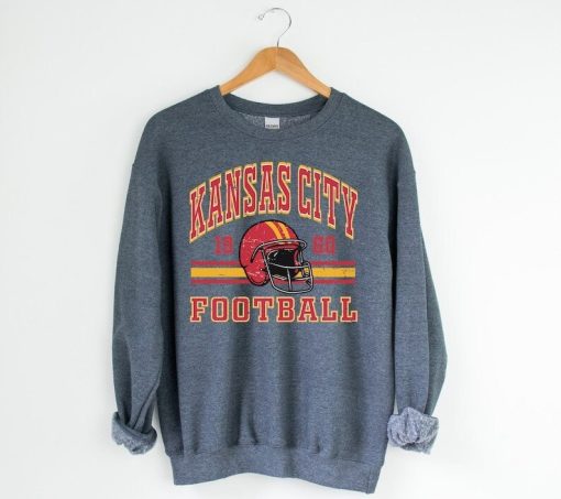 Retro Style Kansas City Football Sweatshirt, Vintage Style Kansas City Fan Gift