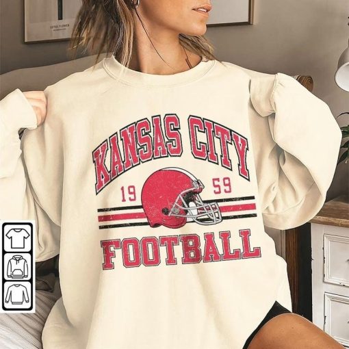 Kansas City Football Sweatshirt, Shirt Retro Style 90s Vintage, Football Fan Gift, Sun Day Shirt