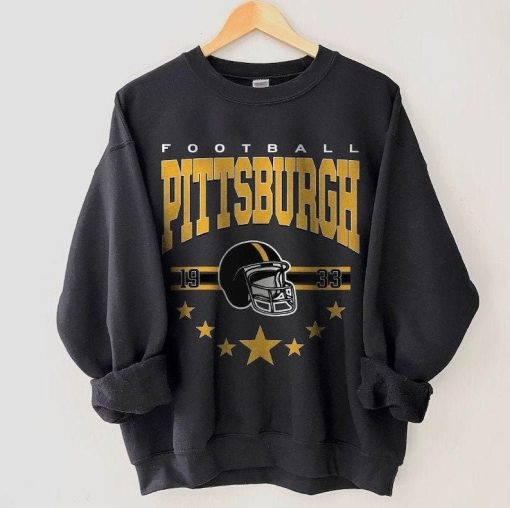 Pittsburgh Football Sweatshirt, Vintage Style Pittsburgh Football Crewneck, Football Sweatshirt, Pittsburgh Crewneck