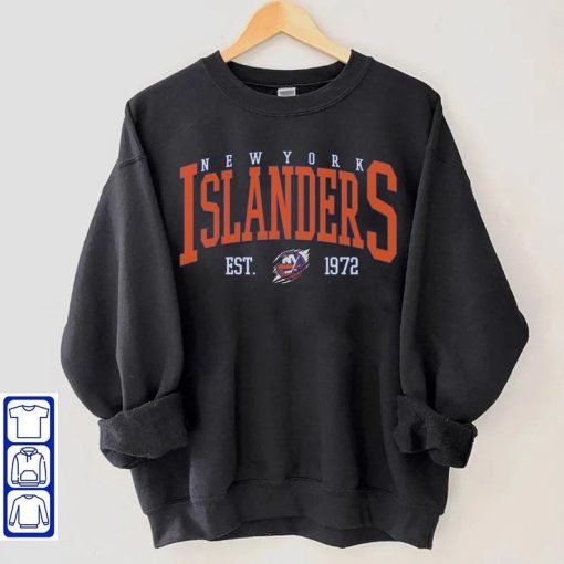 New York Islander Hoockey Shirt, Vintage Style Islanders Crewneck Sweatshirt, New York Hockey Hoodie Fan Gifts