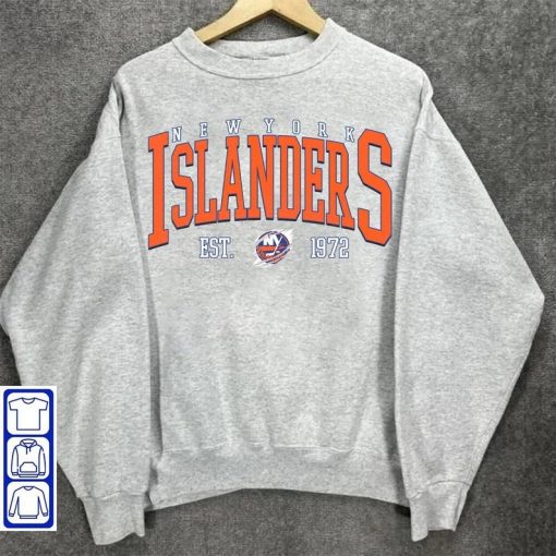 New York Islander Hoockey Shirt, Vintage Style Islanders Crewneck Sweatshirt, New York Hockey Hoodie Fan Gifts