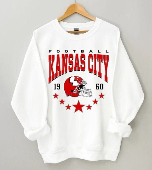 Kansas City Football Sweatshirt, Vintage Style Kansas City Football Crewneck, Football Sweatshirt, Kansas City Hoodie