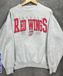 Vintage 90s Detroit Red Wing Shirt, Crewneck Detroit Hockey Sweatshirt, Red Wings Jersey Hockey Hoodie