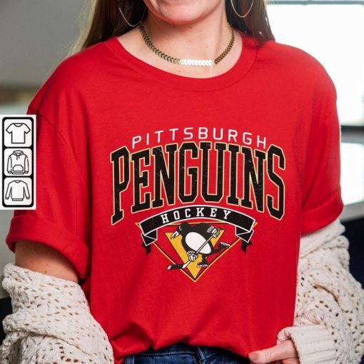 Pittsburgh Penguins Shirt, Merch Vintage 90s Sweatshirt Hockey Retro Unisex Crewneck Gift For Fan College