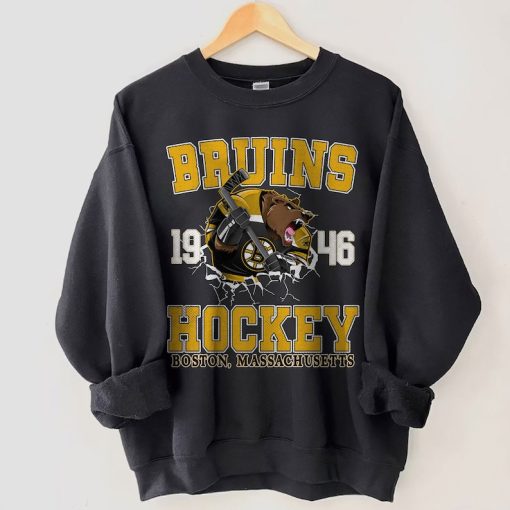 Boston Hockey Shirt, Boston Hockey Sweatshirt, Boston Hockey Crewneck, Boston B Hockey Hoodie