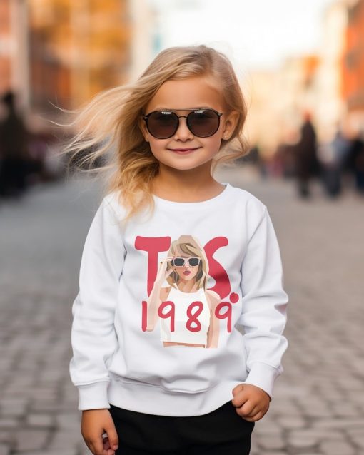 Kid Taylor Eras Tour 1989 Youth Shirt, Youth Taylor Merch, Swiftie Merch For Kid, The Eras Tour Kid Youth Crewneck