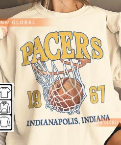 Vintage 90s Indiana Pacer Basketball Shirt, Indiana Basketball Retro Style Crewneck Sweatshirt