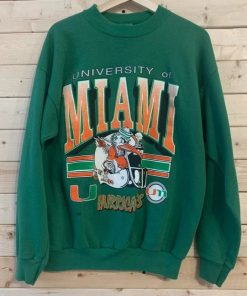 NCAA Miami Logo Mascot Sweatshirt  T-Shirt, NCAA Miami Logo shirt, University of Miami Shirt