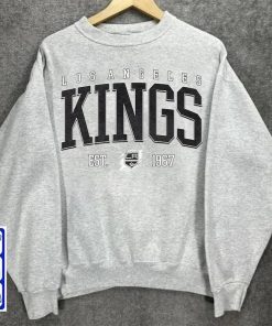 Retro Los Angeles King Crewneck Sweatshirt, Los Angeles Hockey Shirt, Los Angeles ice hockey Hoodie Hockey Fan Gifts