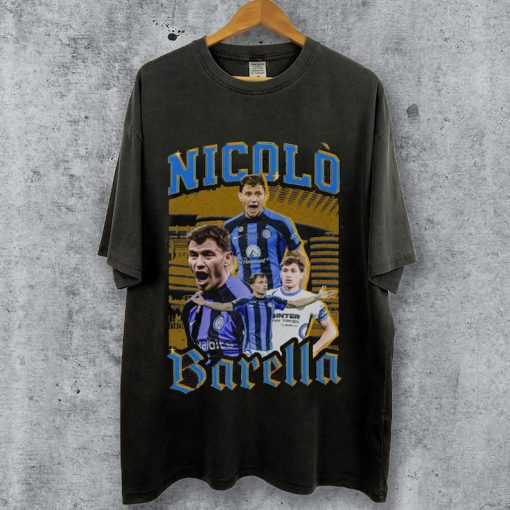 Vintage 90s Graphic Style Nicolo Barella T-Shirt,Nicolo Barella Tee, Retro Nicolo Barella Oversized T-Shirt