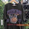 Detroit Basketball Vintage Shirt, Pistons 90s Basketball Graphic Tee Sweatshirt