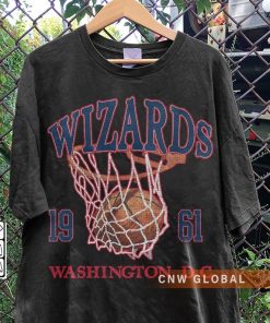 Washington Basketball Vintage Shirt, Wizards 90s Basketball Graphic Tee Sweatshirt