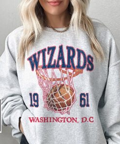 Washington Basketball Vintage Shirt, Wizards 90s Basketball Graphic Tee Sweatshirt