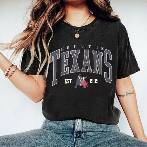 Vintage Houston Texans Football, 90s Bootleg, T-Shirt Retro Style Sweatshirt Crewneck