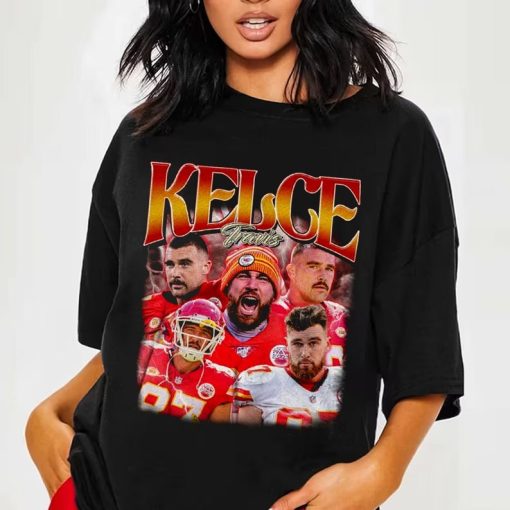 Vintage 90s Travis Kelce Shirt, Kansas City Football Sweatshirt, Vintage Kelce Hoodie, Football Fan Bootleg style tee