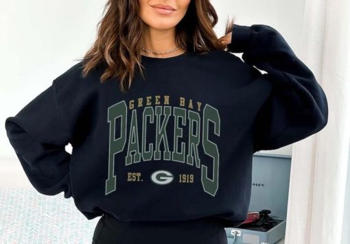 Vintage Green Bay Football Crewneck Sweatshirt, Packer Football Sweatshirt, Green Bay Football