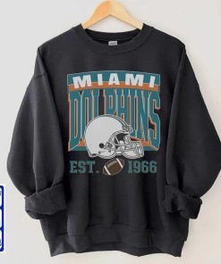 Vintage Miami Football Unisex Crewneck, Miami Dolphins Sweatshirt, American Football Sweatshirt