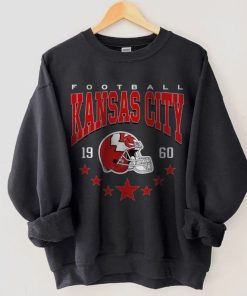 Vintage Style Kansas City Football Shirt, Kansas City Football Crewneck, Chiefs Football Hoodie Gift for fans