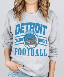 Vintage Detroit Football Sweatshirt, Detroit Fan Crewneck Sweatshirt, Detroit Football Gift, Sunday Football Sweatshirt