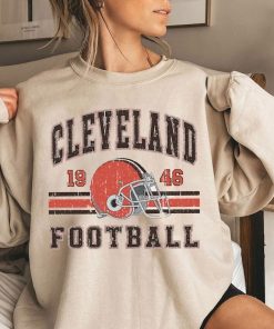 Cleveland Football Sweatshirt, Vintage Style Cleveland Football Crewneck, America Football Sweatshirt