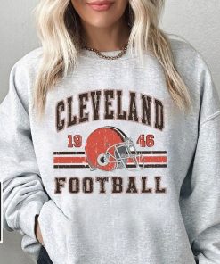 Cleveland Football Sweatshirt, Vintage Style Cleveland Football Crewneck, America Football Sweatshirt