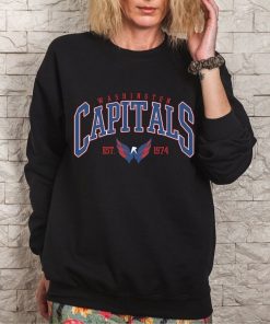 Washington Capitals Sweatshirt, Unisex Hockey Tee, Hockey Fan Sweater, Hockey Hoodie, Vintage Sweatshirt