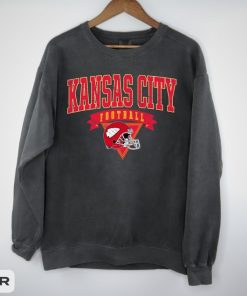 Vintage Style Kansas City Football Comfort Colors Crewneck Sweatshirt,Kansas City Football Sweatshirt