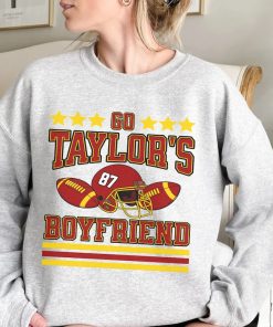 Go Taylor's Boyfriend Sweatshirt Taylor BF Shirt Funny Football Tee Game Day Hoodie Trendy Football Fan Gift Retro Style