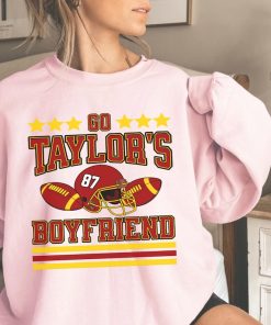 Go Taylor's Boyfriend Sweatshirt Taylor BF Shirt Funny Football Tee Game Day Hoodie Trendy Football Fan Gift Retro Style