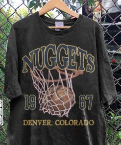 Retro Denver Basketball T Shirt, Nuggets 90s Basketball Graphic Tee