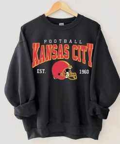 Retro Kansas City Football Shirt, Vintage Style Kansas City Football Crewneck Sweatshirt