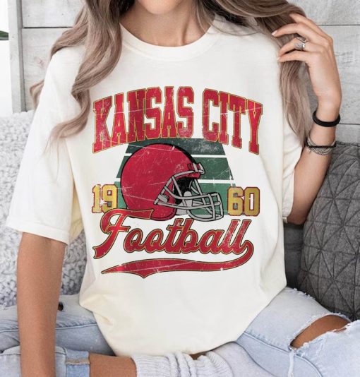 Vintage Style Kansas City Football Crewneck Shirt, 90s Sports Bootleg Style Shirt, KC Football Sweatshirt