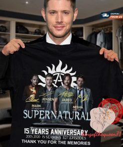 Supernatural 15 Years Anniversary Thank You For The Memories Shirt, Sam And Dean, Winchesters Hoodie