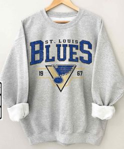 Retro ST. Louis Blue Shirt, Crewneck ST. Louis Blue Sweatshirt, Jersey Hockey Gift For fan