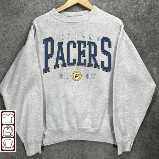 Retro Indiana Pacers Basketball, Shirt Retro Style Shirt Crewneck, fan gift, Indiana Pacers shirt