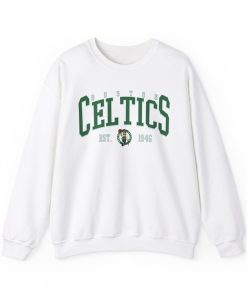 Vintage Boston Celtic Basketball Sweatshirt, Celtics 90s T-Shirt Retro Style Shirt Crewneck, Boston Basketball Hoodie