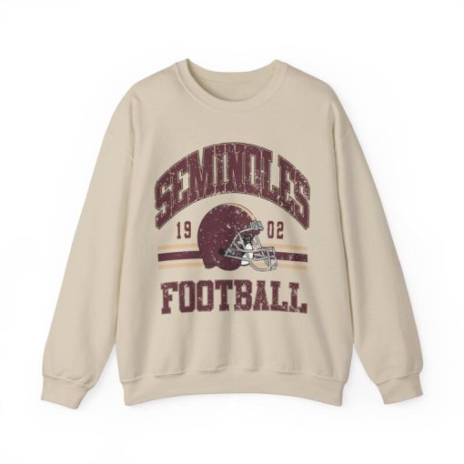 Florida State Football Sweatshirt, Shirt Retro Style 90s Vintage Unisex Crewneck Football American