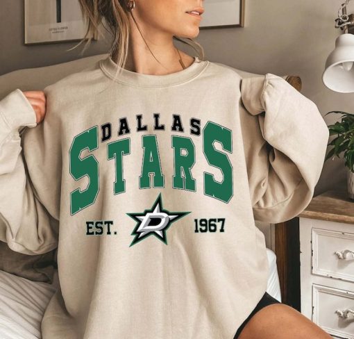 Vintage Dallas Star Vintage 90s Sweatshirt, Crewneck, Shirt, Hoodie, Jersey Hockey Retro Gift For Christmas 2023