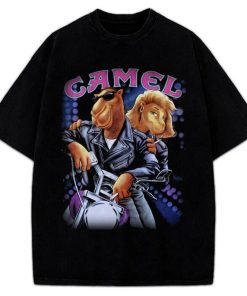 Joe Camel T-Shirt Joe Camel Motorcycle Vintage AD Custom Graphic Tee