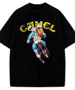 Joe Camel T-Shirt Joe Camel Dirt Bike Supercross Vintage AD Custom Graphic Tee