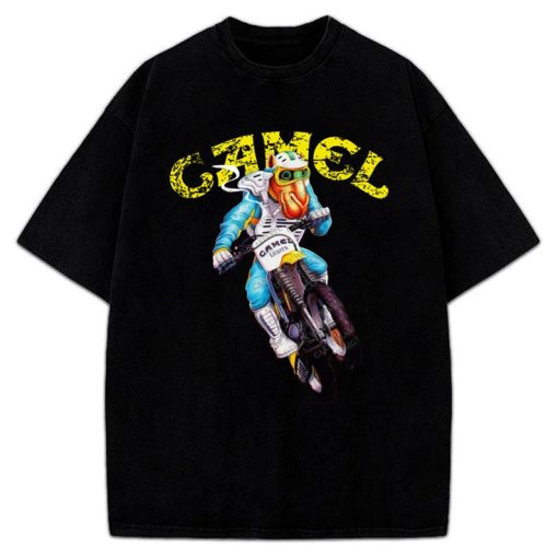 Joe Camel T-Shirt Joe Camel Dirt Bike Supercross Vintage AD Custom Graphic Tee