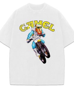 Joe Camel T-Shirt Joe Camel Dirt Bike Supercross Vintage AD Custom Graphic Tee