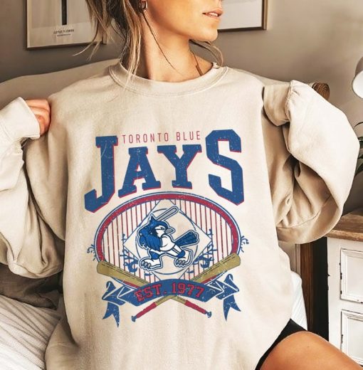 Vintage 90s Toronto baseball Unisex T-shirt, Toronto Baseball Crewneck Sweatshirt, Toronto EST 1977 Hoodie