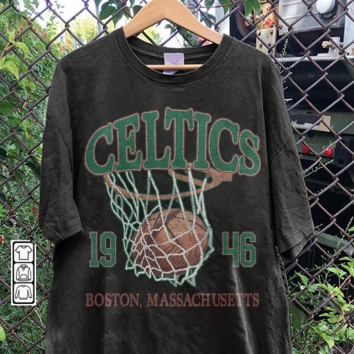 Boston Basketball Vintage Shirt, Celtics 90s Basketball Sweatshirt