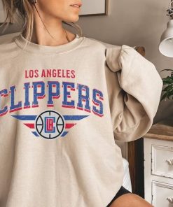 Los Angeles Clippers Sweatshirt Vintage Women LA Clippers Sweatshirt Retro Men Clippers Crewneck Clippers Pullover