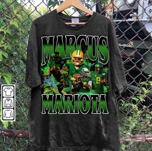 Vintage 90s Graphic Style Marcus Mariota T-Shirt - Marcus Mariota Sweatshirt - Retro American Football Tee For Man and